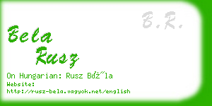 bela rusz business card